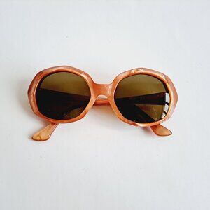 Women's L. Evrard Orange Frame Sunglasses France TWE